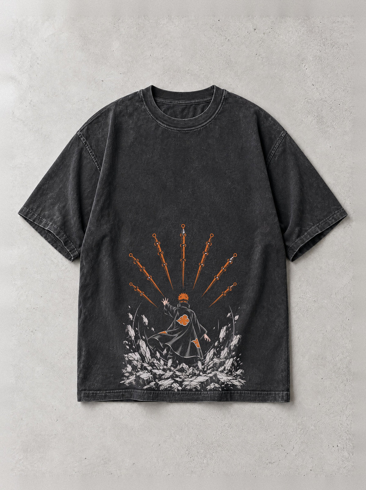 Chakra Rod Descent Vintage Tee - Naruto-inspired design by Torazen, front view