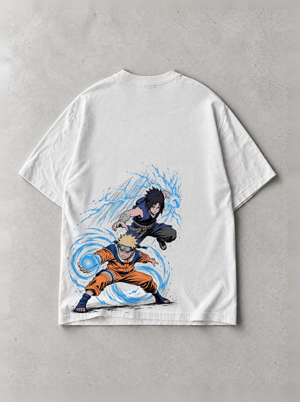 Clash At The Valley Vintage Tee - Naruto-inspired design by Torazen, back view