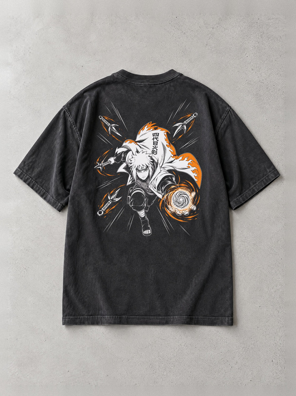 Flying Kunai Seal Vintage Tee - Naruto-inspired design by Torazen, back view