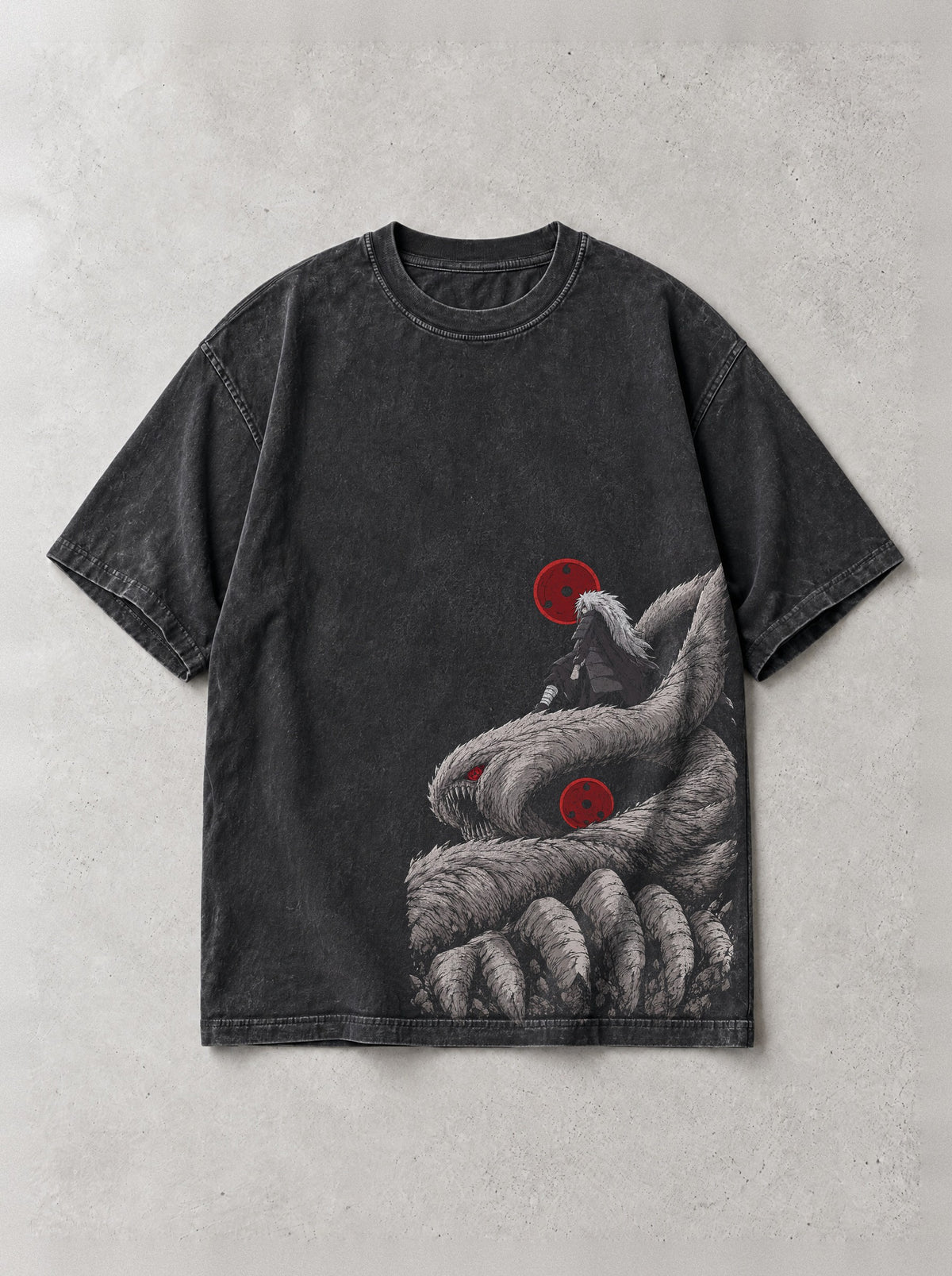 Nine Tails Rider Vintage Tee - Naruto-inspired design by Torazen, front view