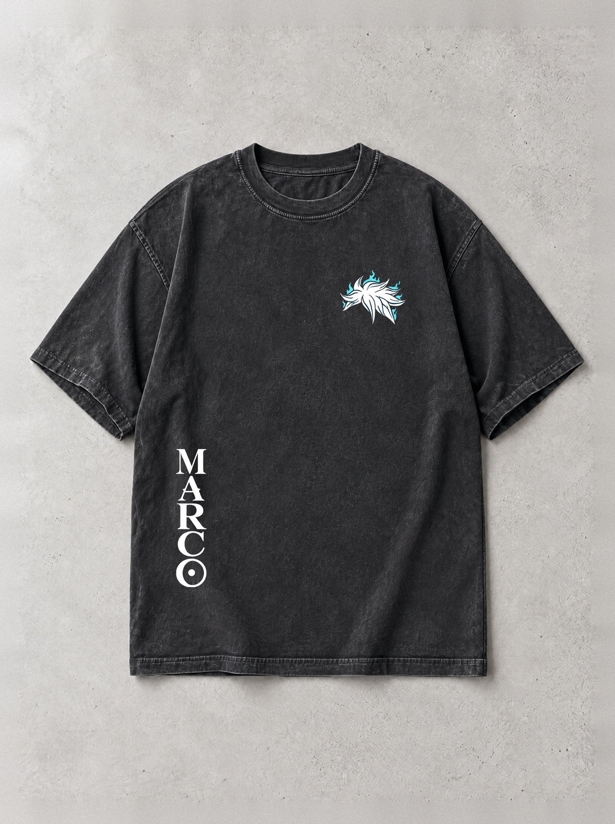 Blue Phoenix Flight Vintage Tee by Torazen, front view
