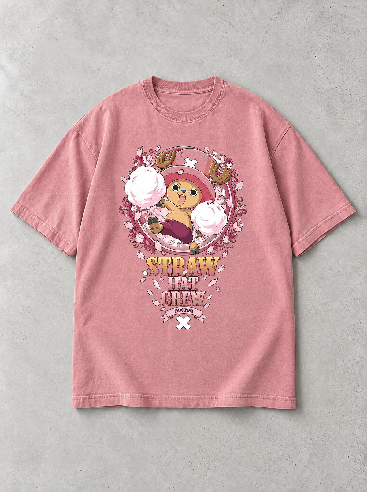 Cotton Candy Doctor Vintage Tee - One Piece-inspired design by Torazen, front view