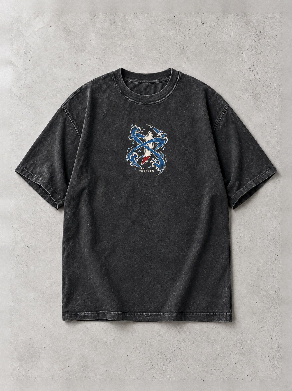 Flowing Water Fist Vintage Tee by Torazen, front view