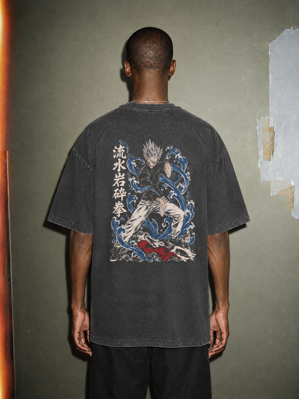 OPM ✦ Flowing Water Fist Vintage Tee by Torazen, worn on model