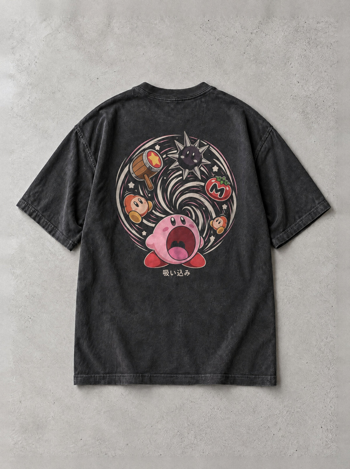Endless Inhale Vintage Tee - Kirby-inspired design by Torazen, back view