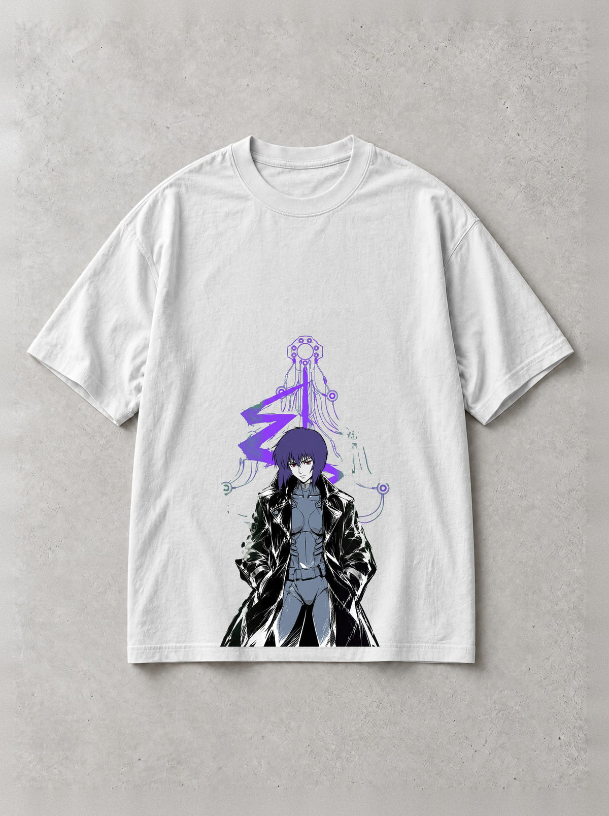 Major Signal Vintage Tee - Ghost in the Shell-inspired design by Torazen, front view