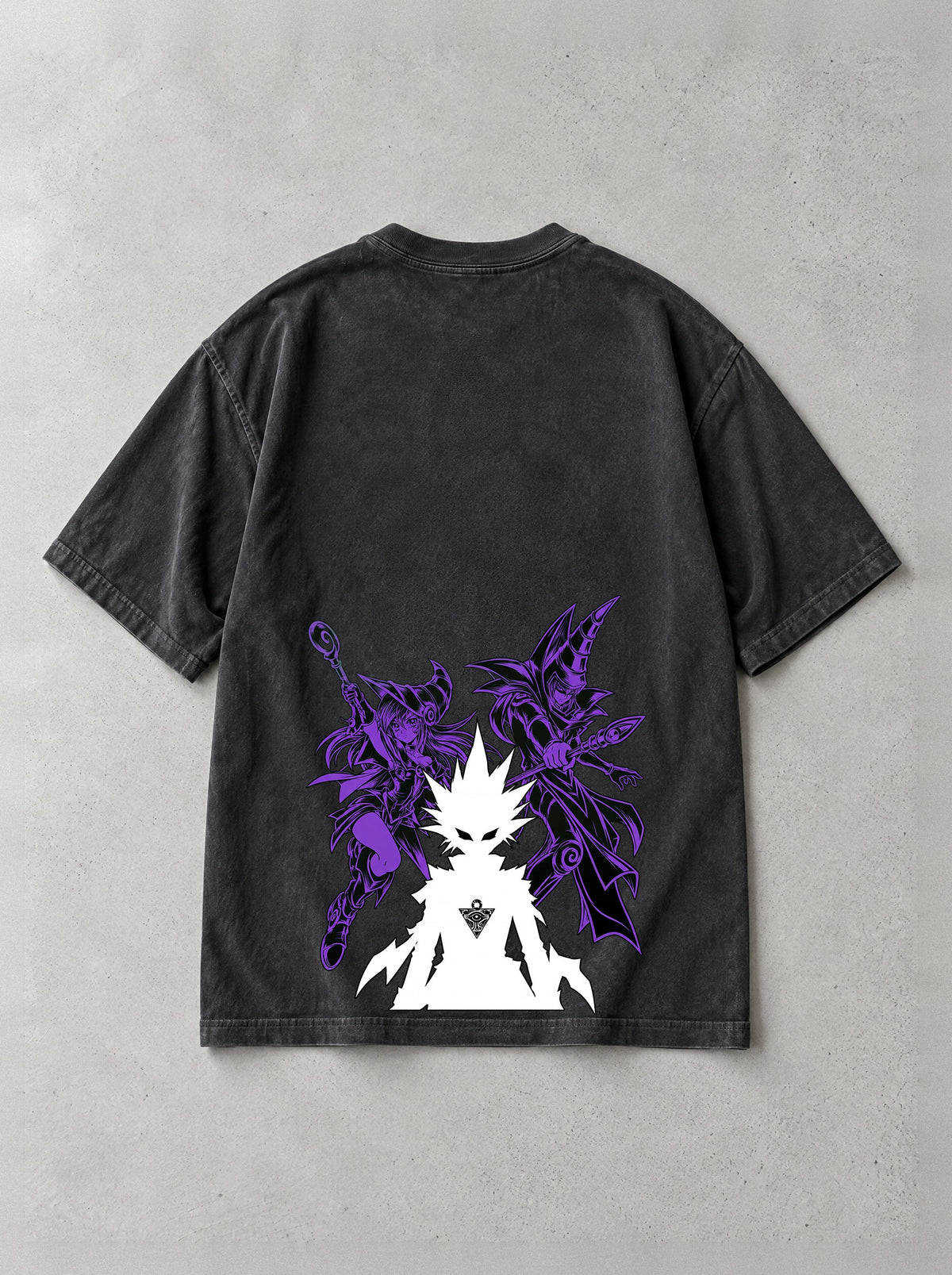 Spellcaster Pair Vintage Tee - Yu-Gi-Oh!-inspired design by Torazen, back view