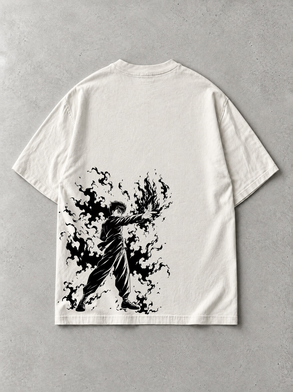 Spirit Gun Blaze Vintage Tee - Yu Yu Hakusho-inspired design by Torazen, back view