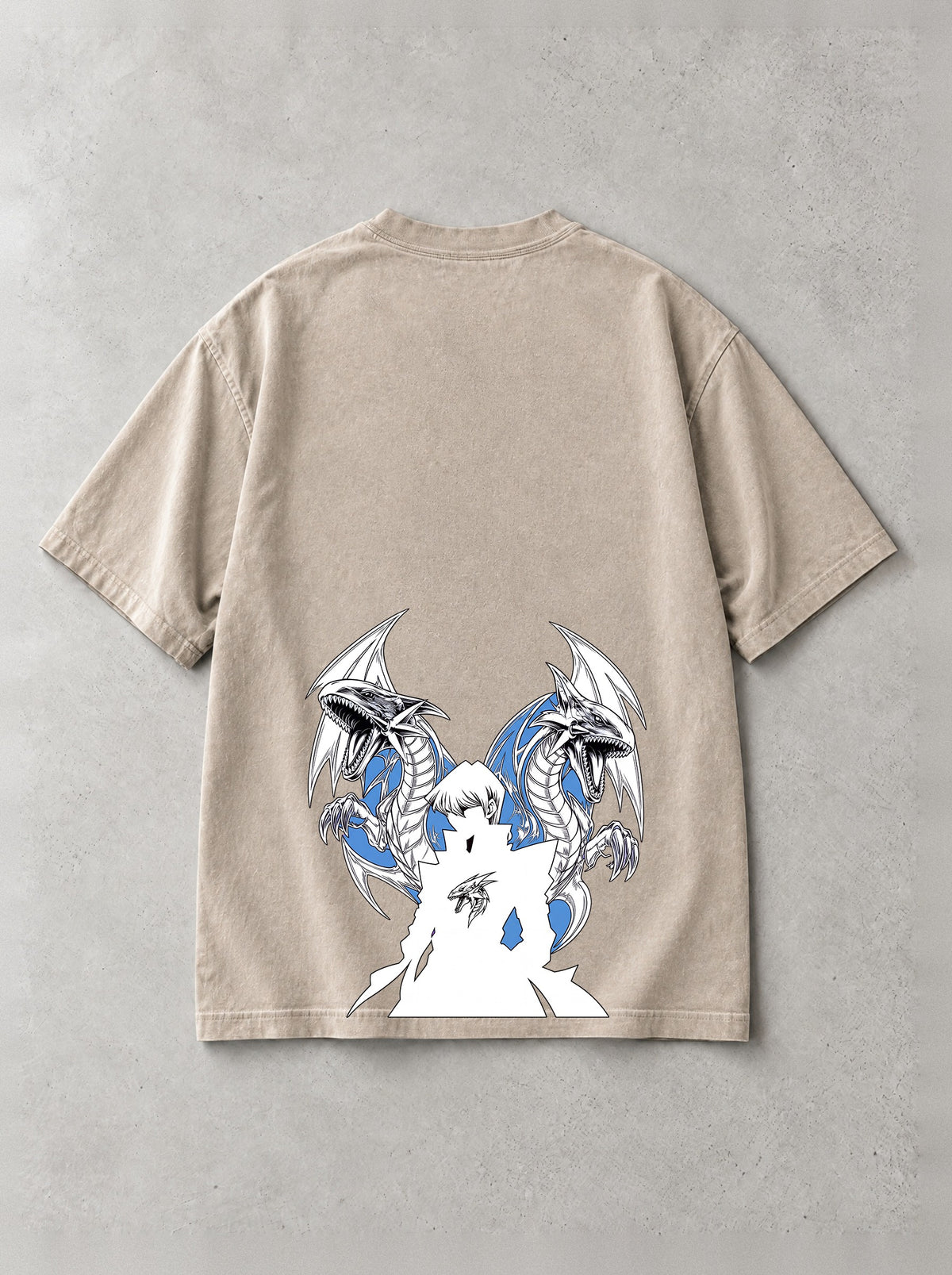 Three Dragon Duel Vintage Tee - Yu-Gi-Oh!-inspired design by Torazen, back view