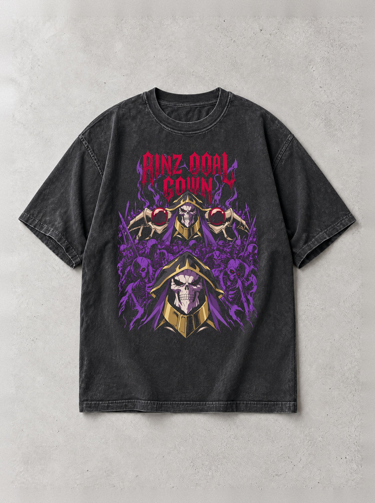 Undead Sovereign Vintage Tee - Overlord-inspired design by Torazen, front view