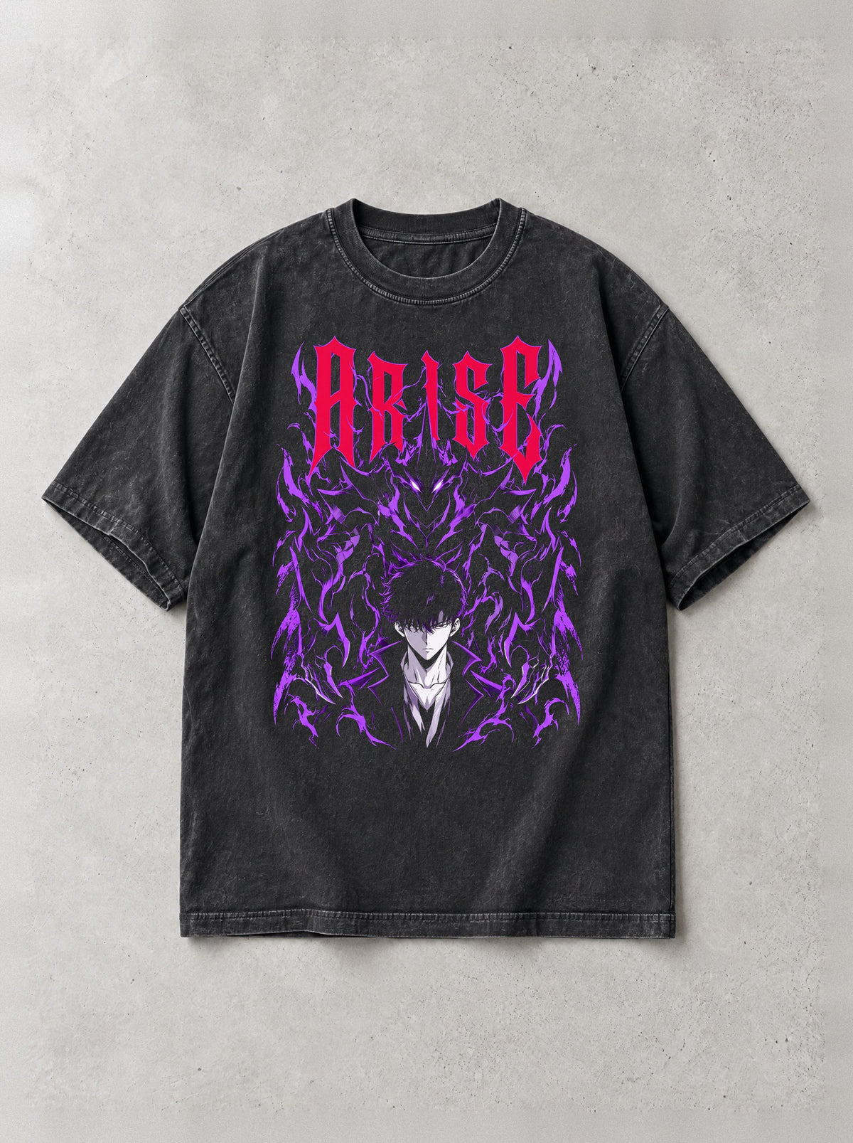 Arise Legion Vintage Tee - Solo Leveling-inspired design by Torazen, front view