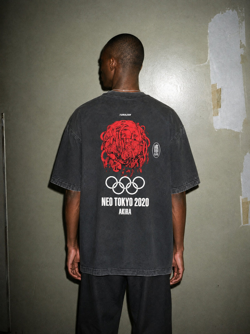 AKIRA ✦ Neo Olympic Incident Vintage Tee by Torazen, worn on model