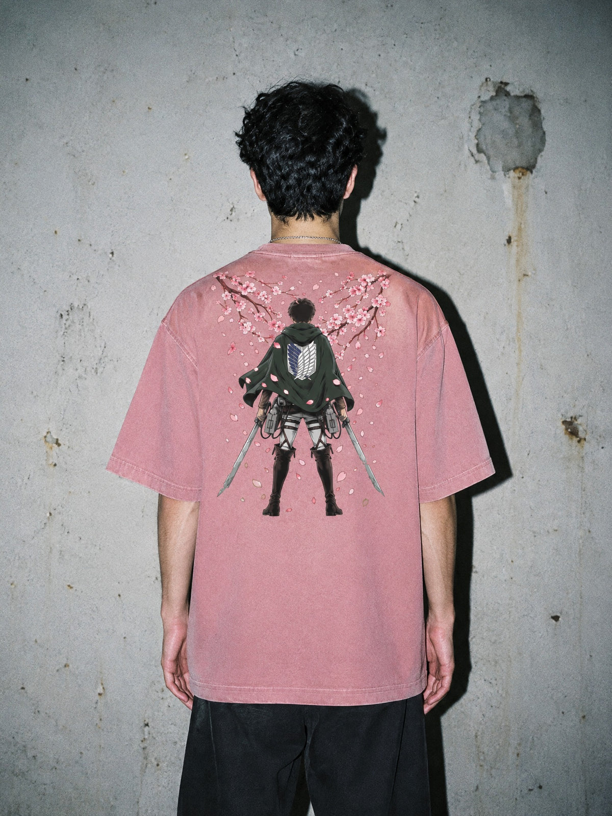 AOT ✦ Blossom Wings Stand Vintage Tee by Torazen, worn on model