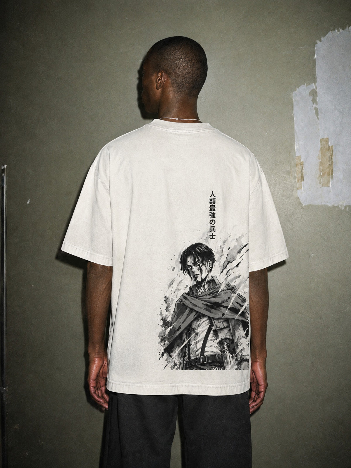 AOT ✦ Strongest Soldier Ink Vintage Tee by Torazen, worn on model