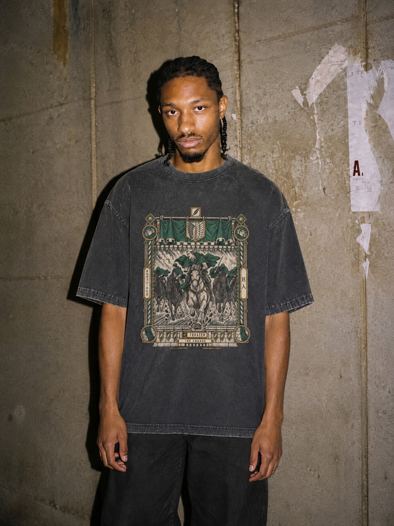 AOT ✦ The Charge Vintage Tee by Torazen, worn on model