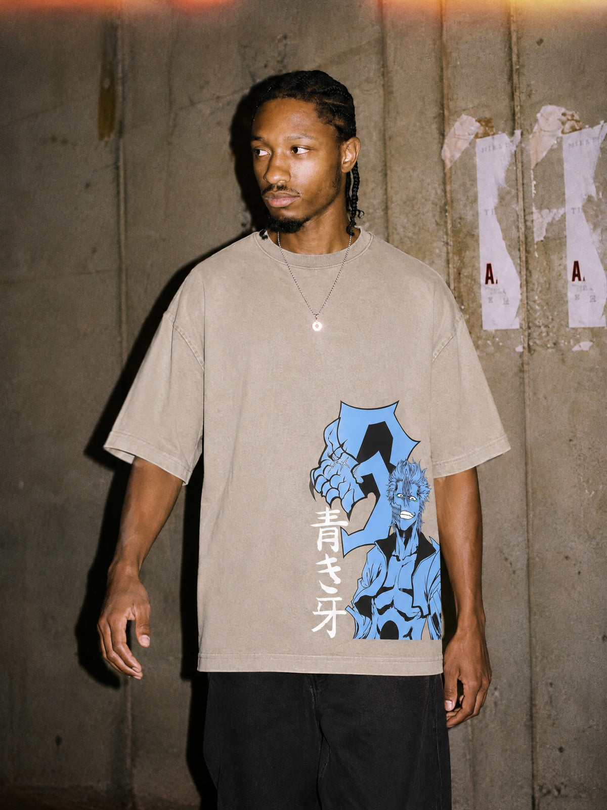 BLCH ✦ Blue Fang Sixth Vintage Tee by Torazen, worn on model