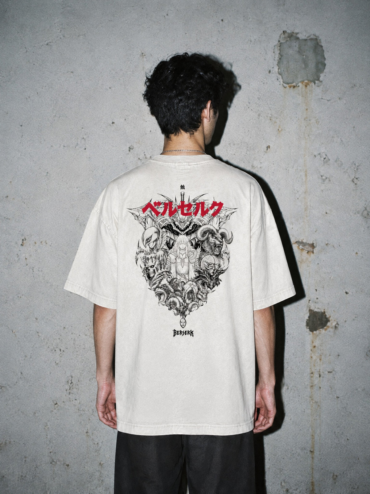 BSRK ✦ Falcon Apostle Collage Vintage Tee by Torazen, worn on model