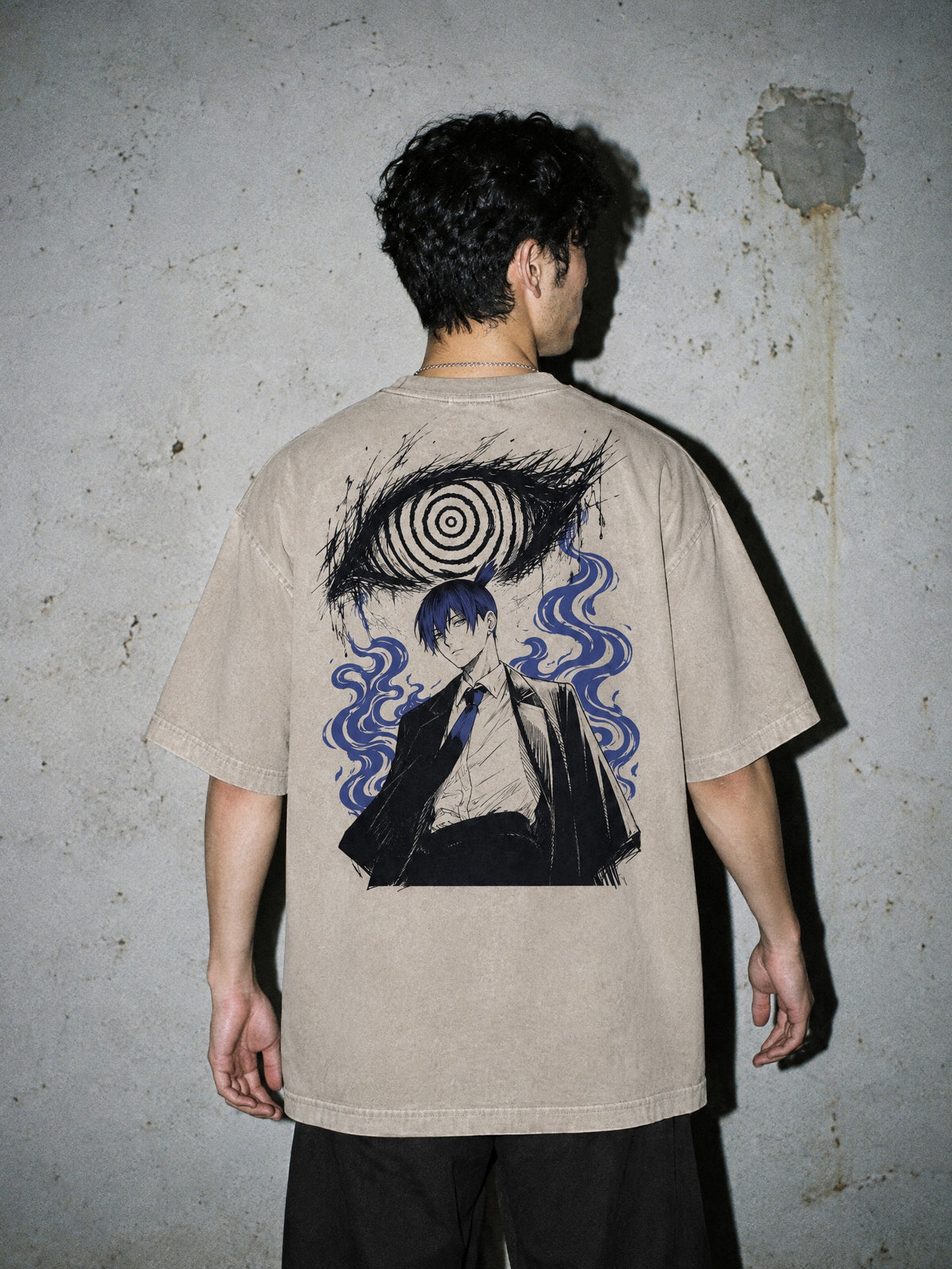 CSM ✦ Spiral Eye Oath Vintage Tee by Torazen, worn on model