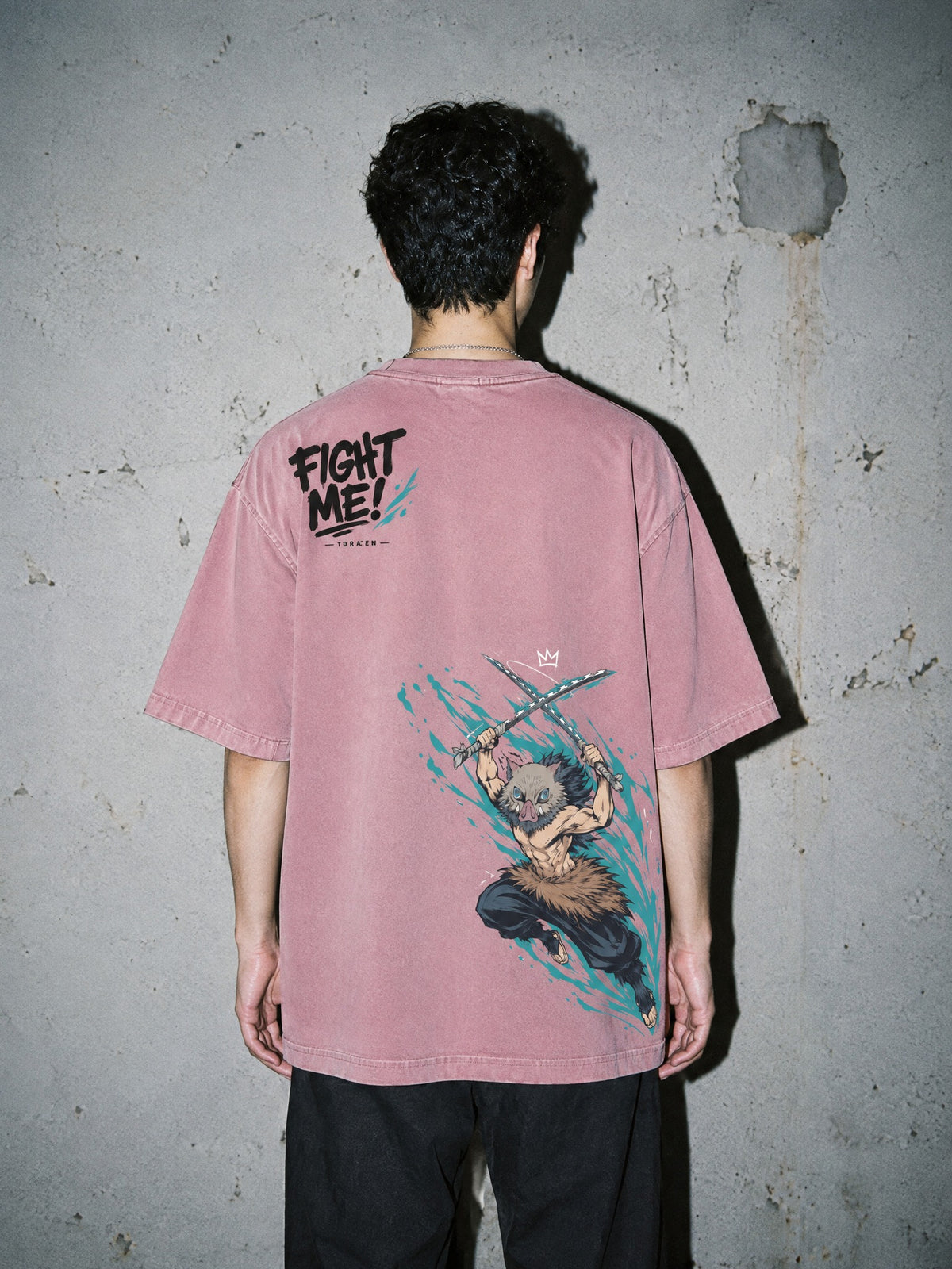D-SLYR ✦ Boar Blade Charge Vintage Tee by Torazen, worn on model