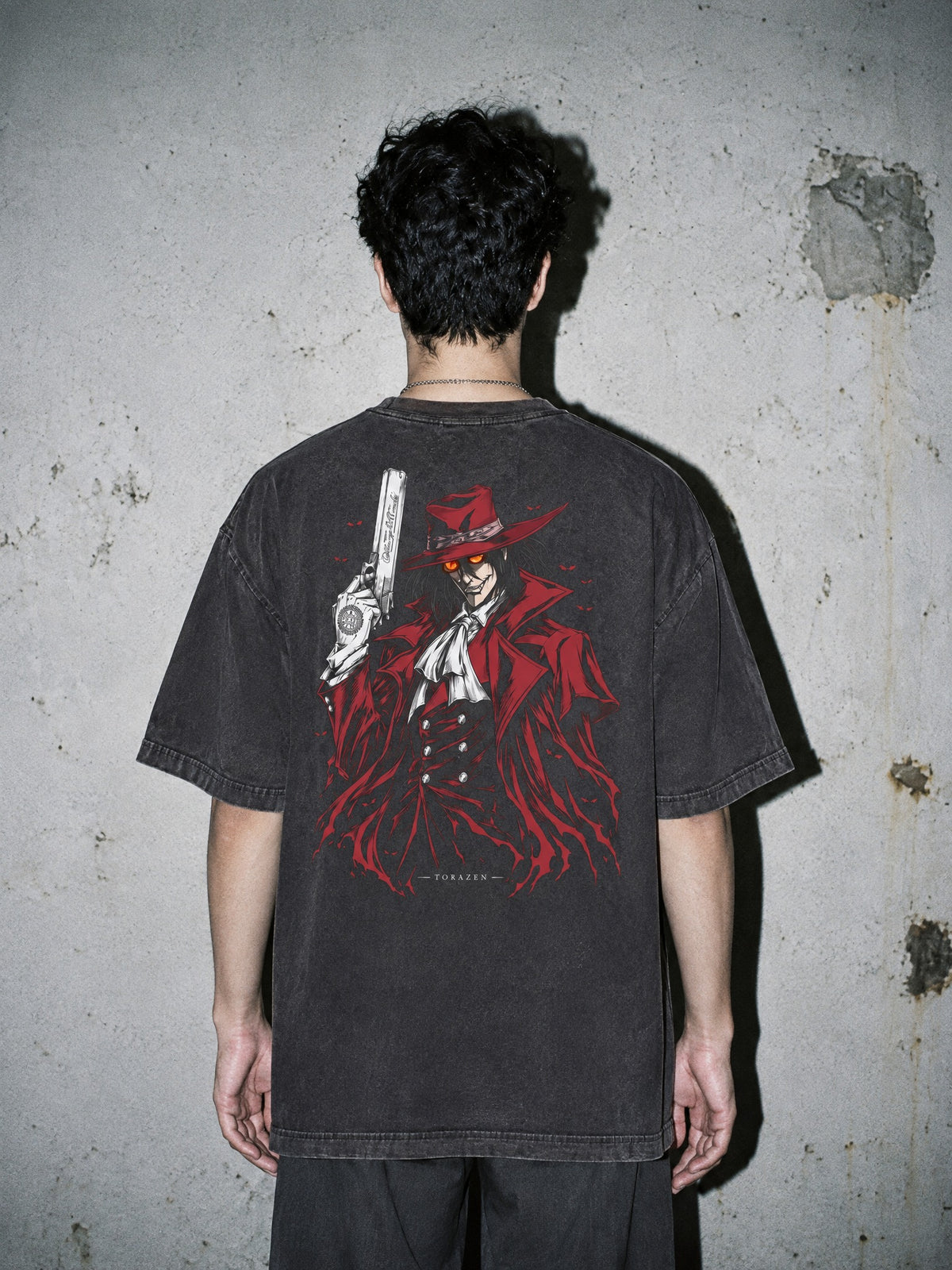 HLSNG ✦ Crimson Count Vintage Tee by Torazen, worn on model