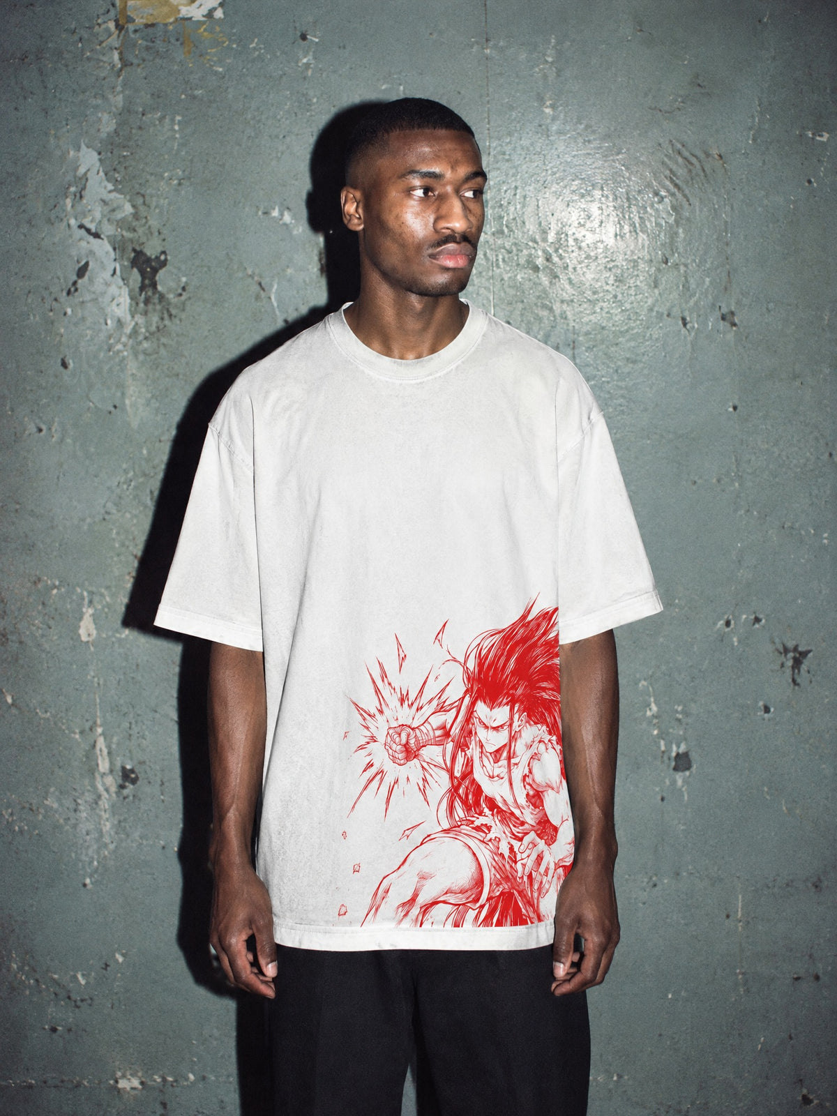 HXH ✦ Scarlet Adult Fury Vintage Tee by Torazen, worn on model
