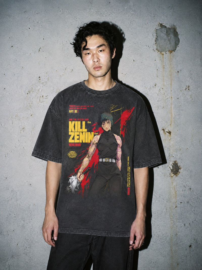 JJK ✦ Clan Breaker Vintage Tee by Torazen, worn on model