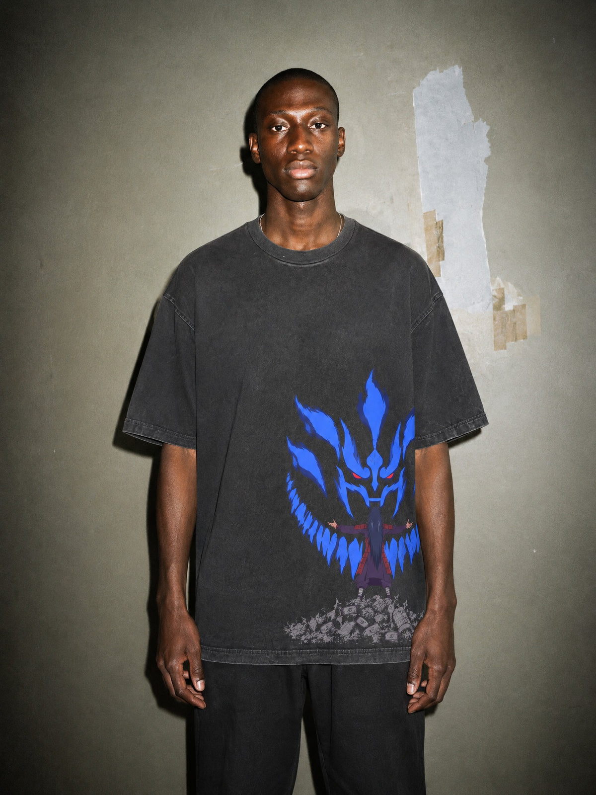 NRTO ✦ Blue Susanoo Rise Vintage Tee by Torazen, worn on model