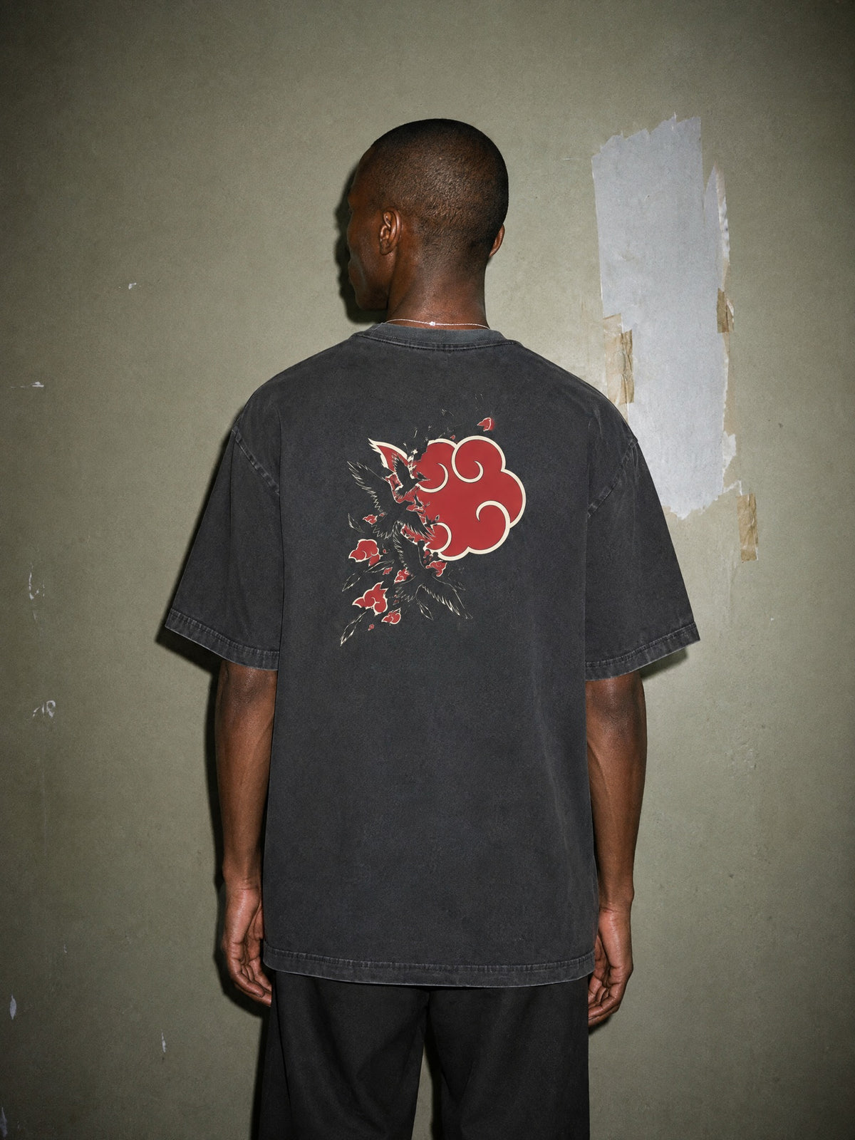 NRTO ✦ Crow Cloud Scatter Vintage Tee by Torazen, worn on model