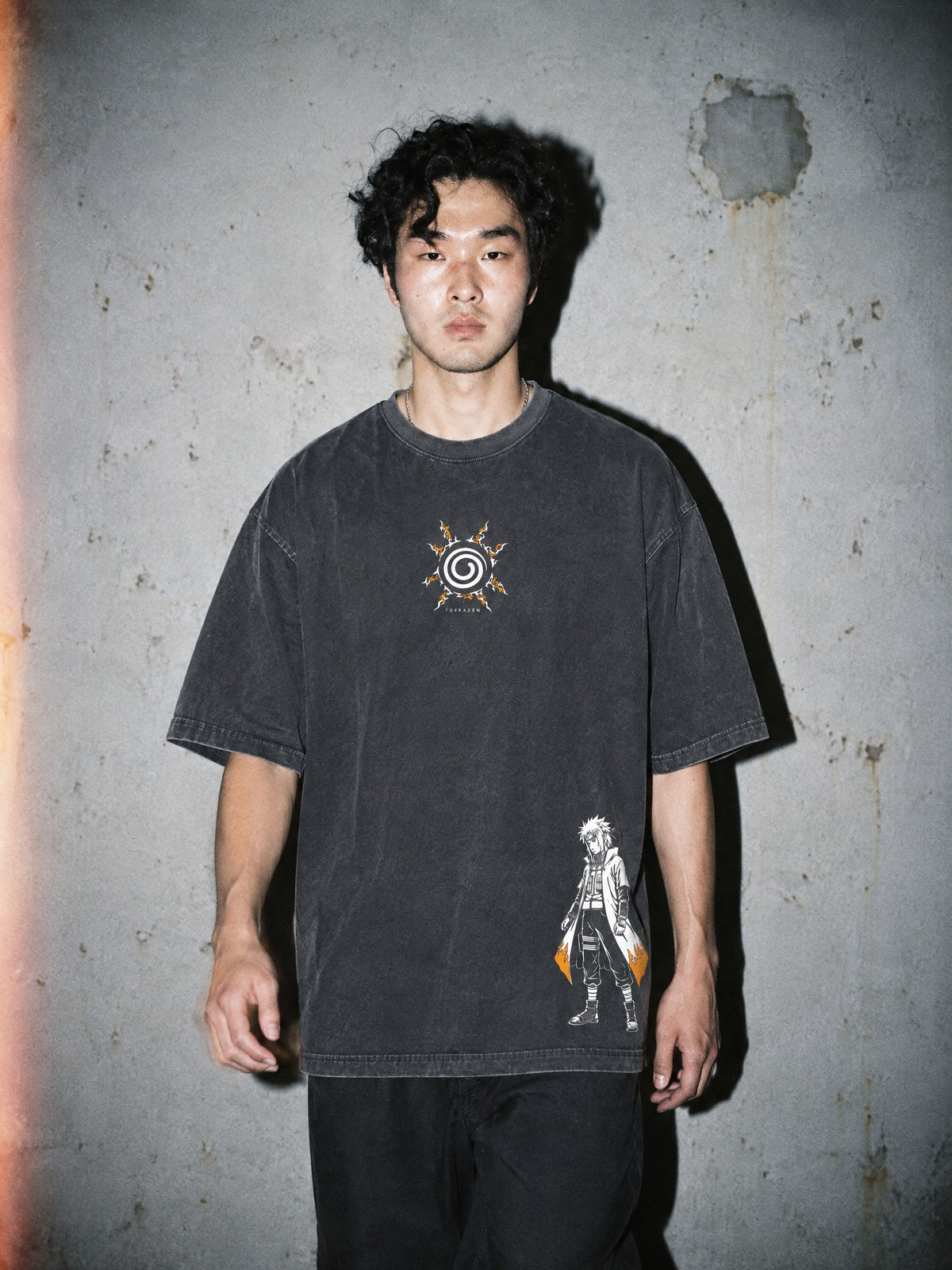 NRTO ✦ Kunai Flash Mark Vintage Tee by Torazen, worn on model