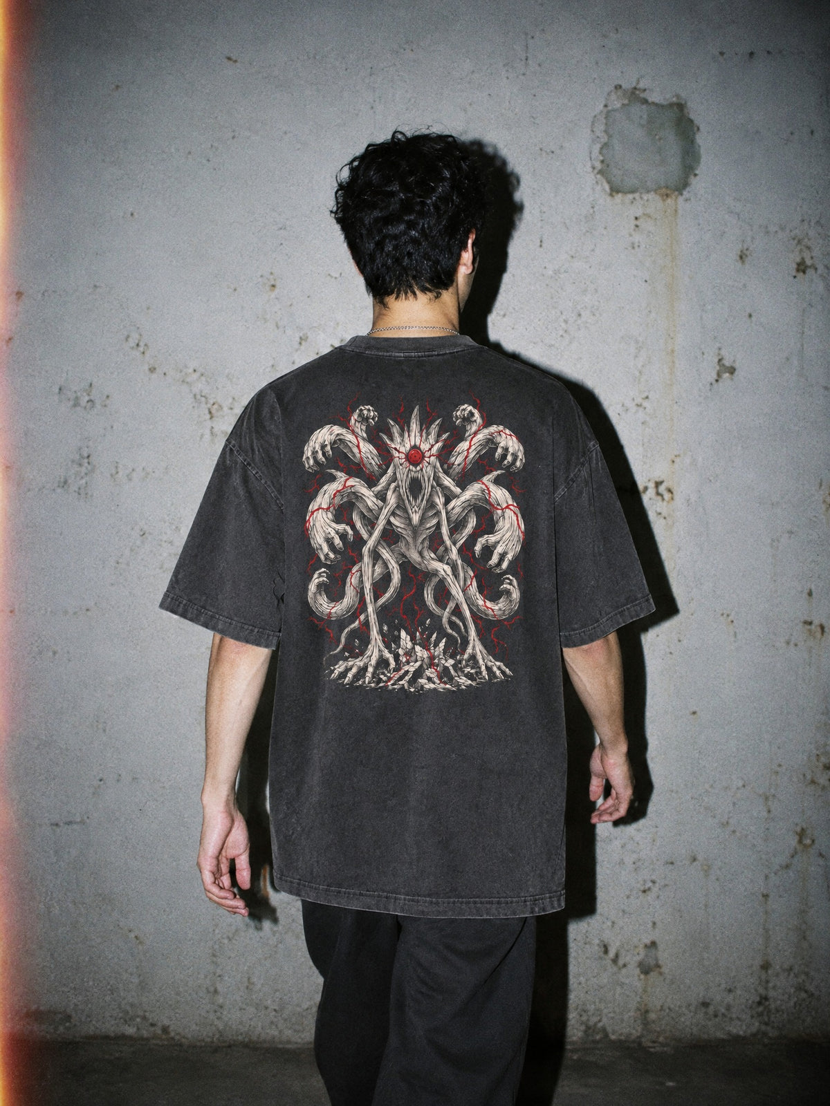 NRTO ✦ Ten Tails Awakening Vintage Tee by Torazen, worn on model