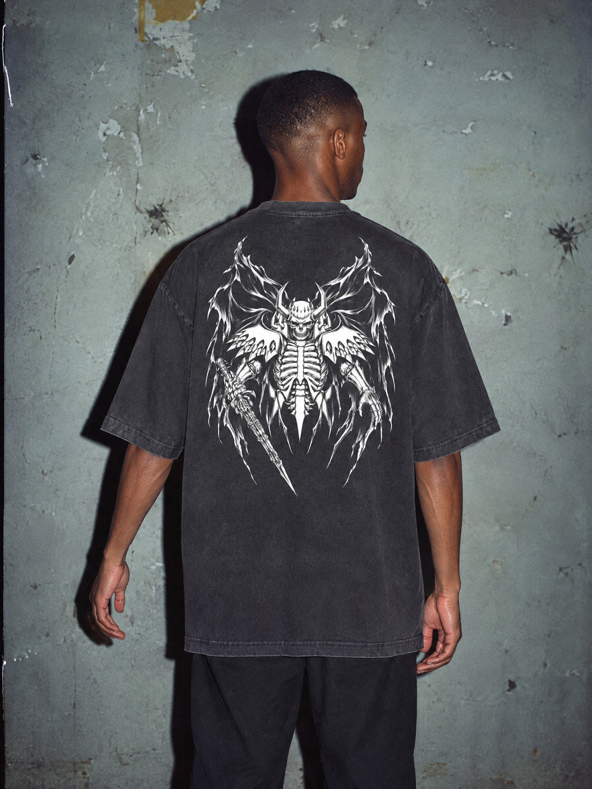 OTH ✦ Horned Bone Seraph Vintage Tee by Torazen, worn on model