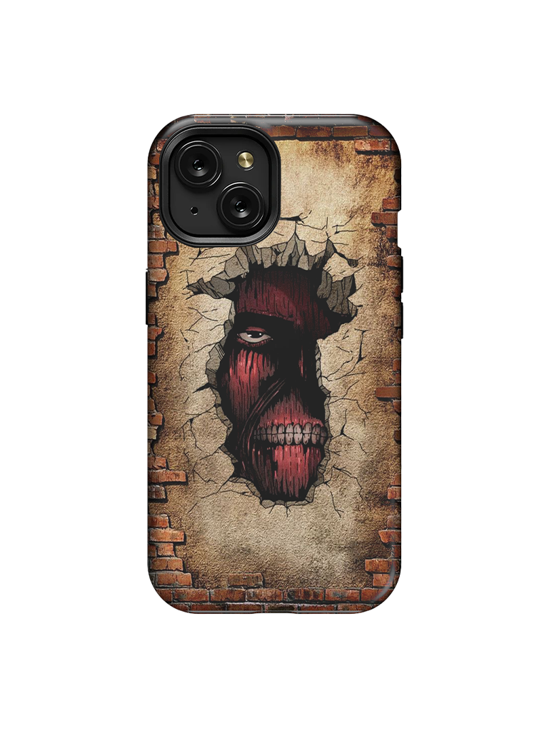 A phone case with anime-inspired design, blending manga shonen style with modern streetwear aesthetic.
