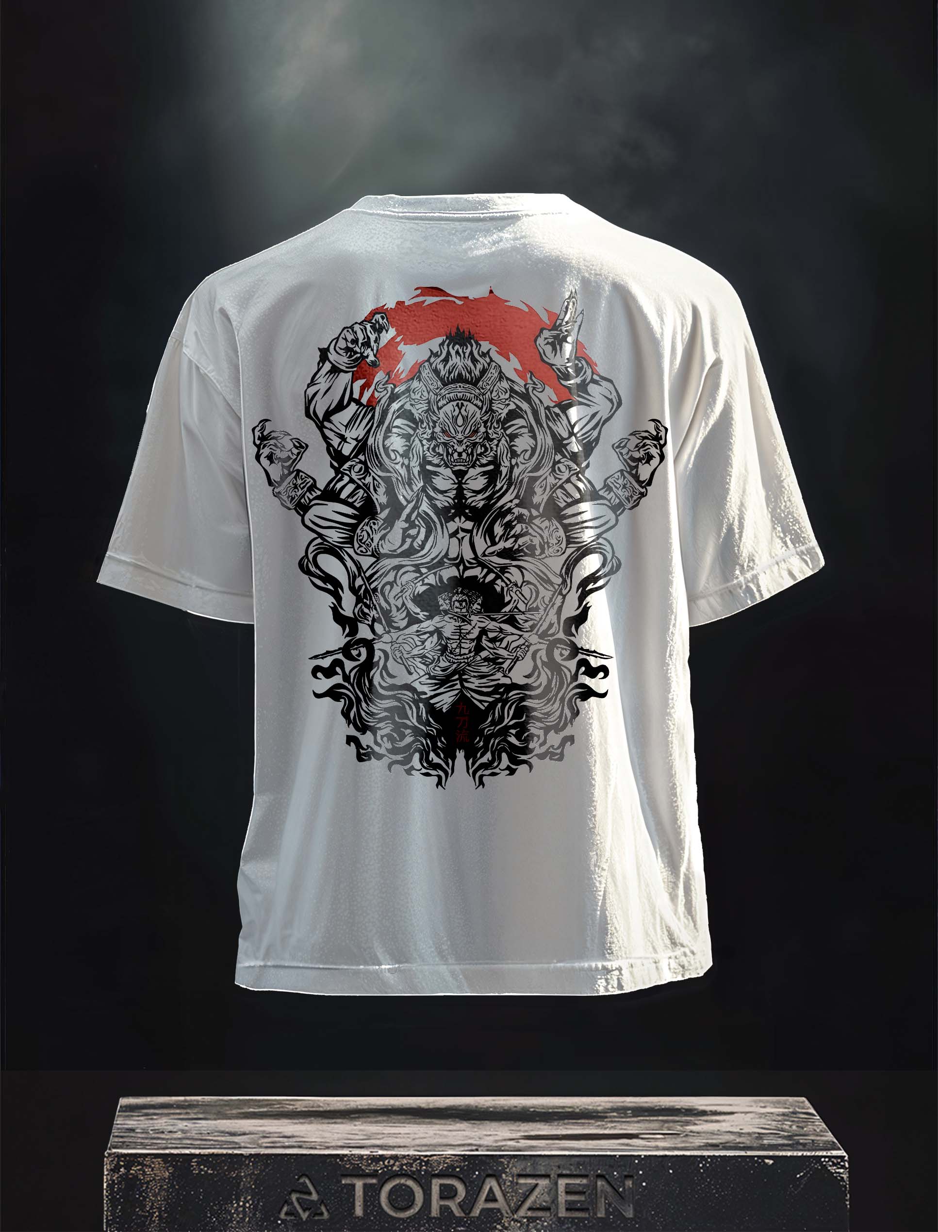 A sweatshirt with anime-inspired design, blending manga shonen style with modern streetwear aesthetic.