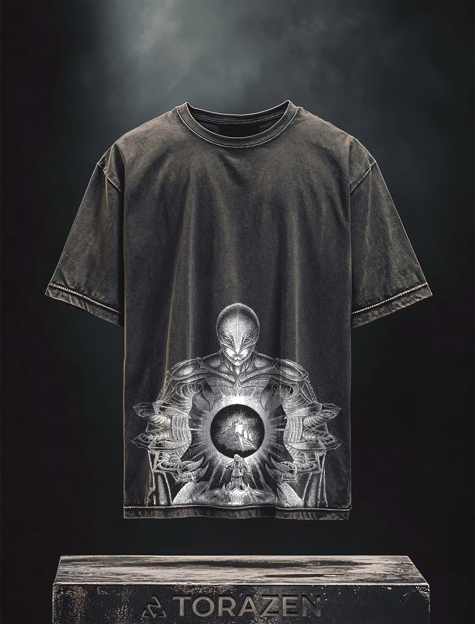 A t-shirt with anime-inspired design, blending manga shonen style with modern streetwear aesthetic.