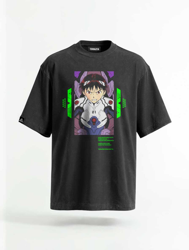 Lone Pilot Vintage Tee - Evangelion-inspired design by Torazen