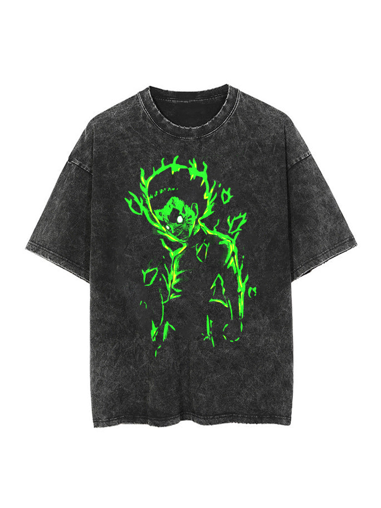 A t-shirt with anime-inspired design, blending manga shonen style with modern streetwear aesthetic.