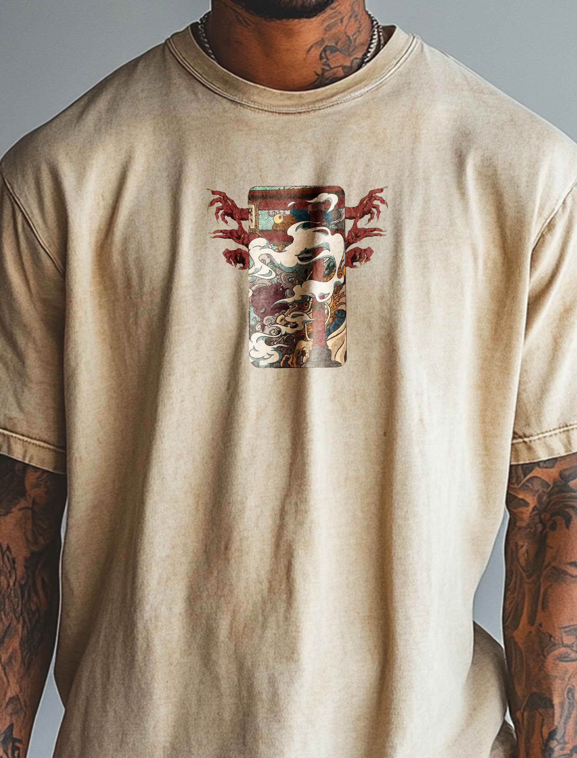 A sweatshirt with anime-inspired design, blending manga shonen style with modern streetwear aesthetic.