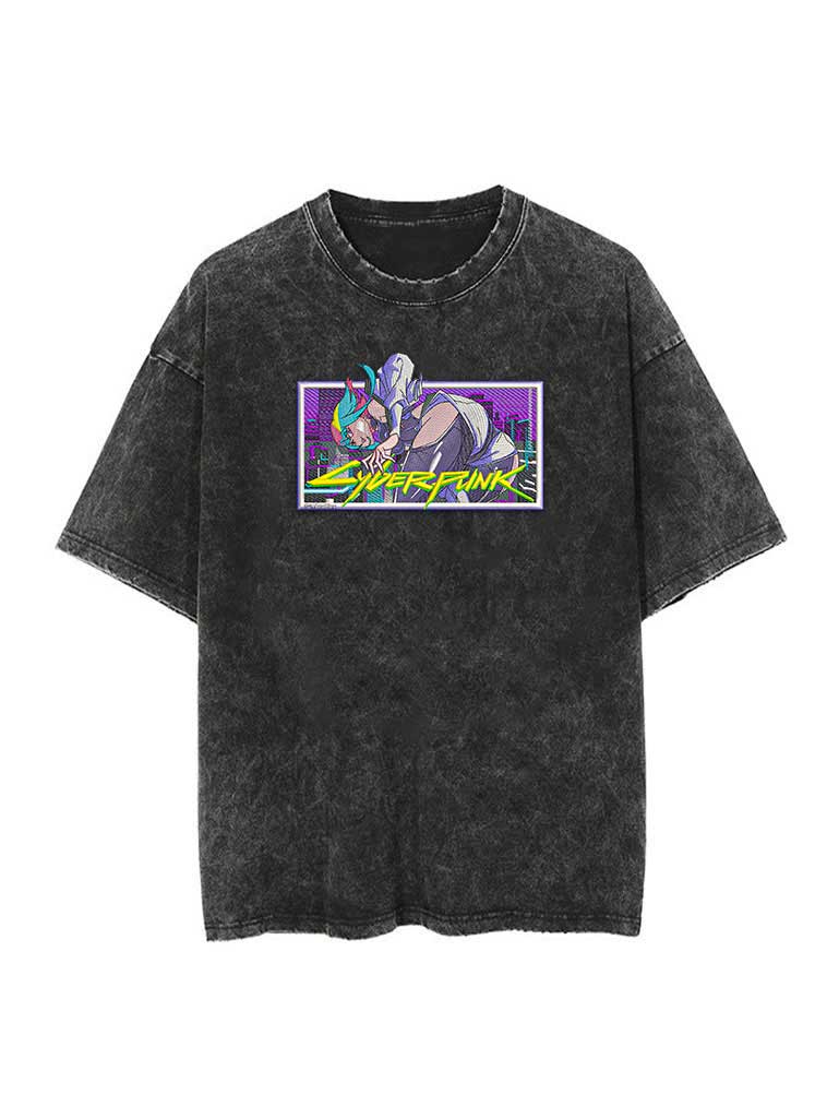 A t-shirt with anime-inspired design, blending manga shonen style with modern streetwear aesthetic.