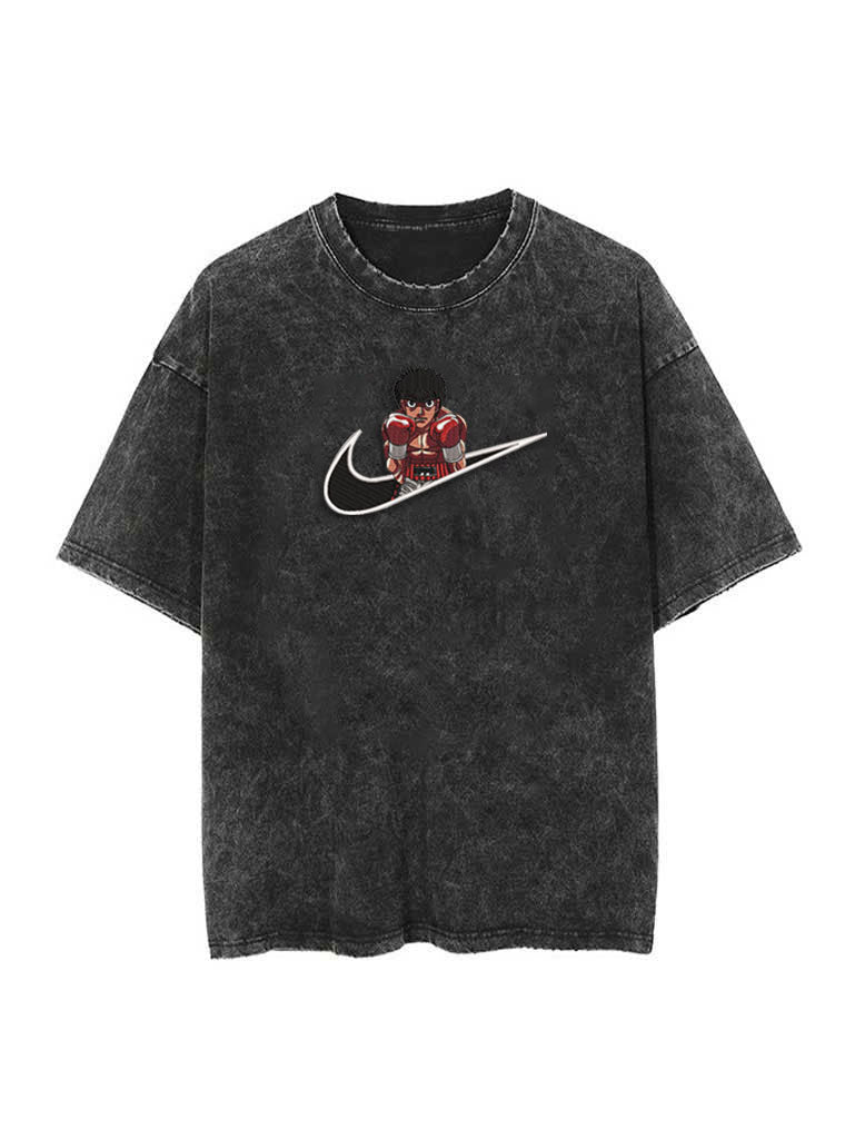A t-shirt with anime-inspired design, blending manga shonen style with modern streetwear aesthetic.