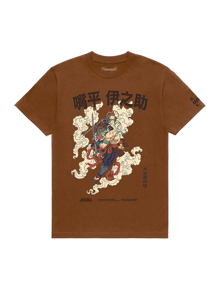A t-shirt with anime-inspired design, blending manga shonen style with modern streetwear aesthetic.
