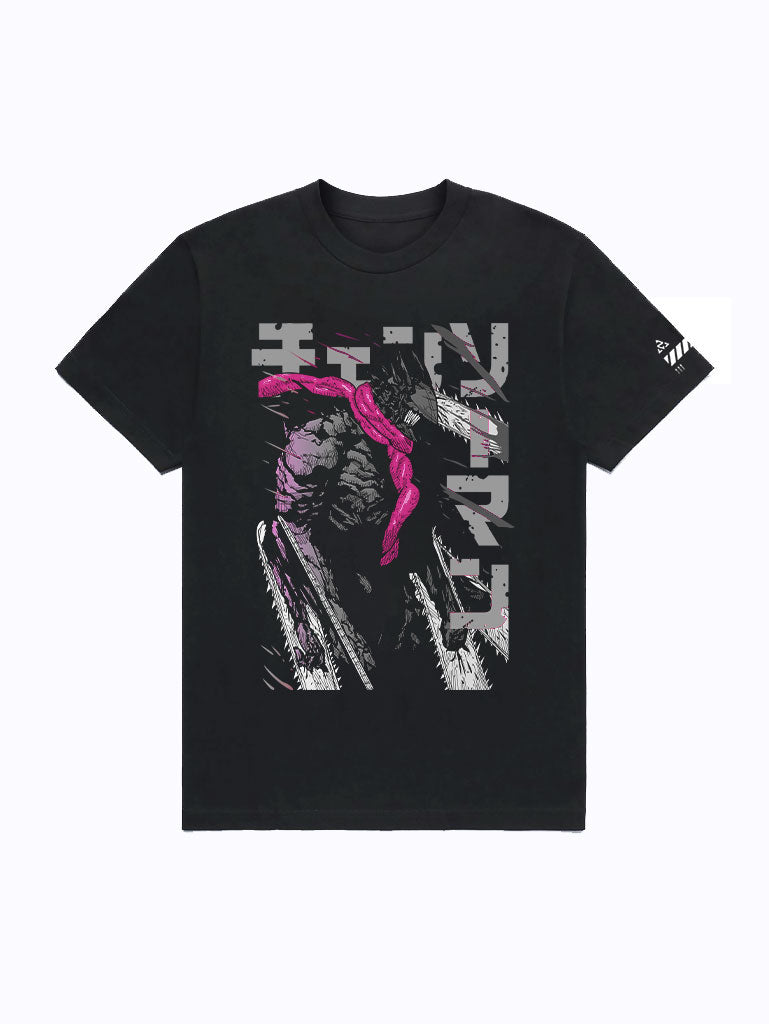 A sweatshirt with anime-inspired design, blending manga shonen style with modern streetwear aesthetic.