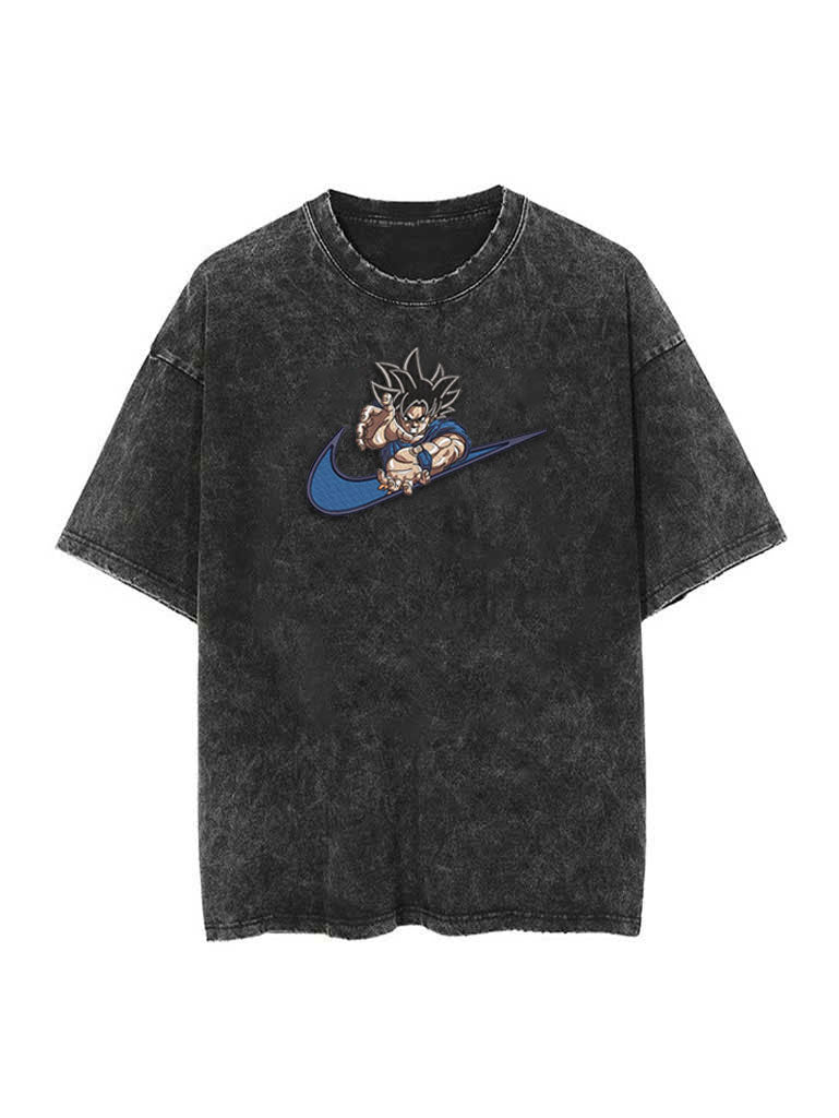 A sweatshirt with anime-inspired design, blending manga shonen style with modern streetwear aesthetic.
