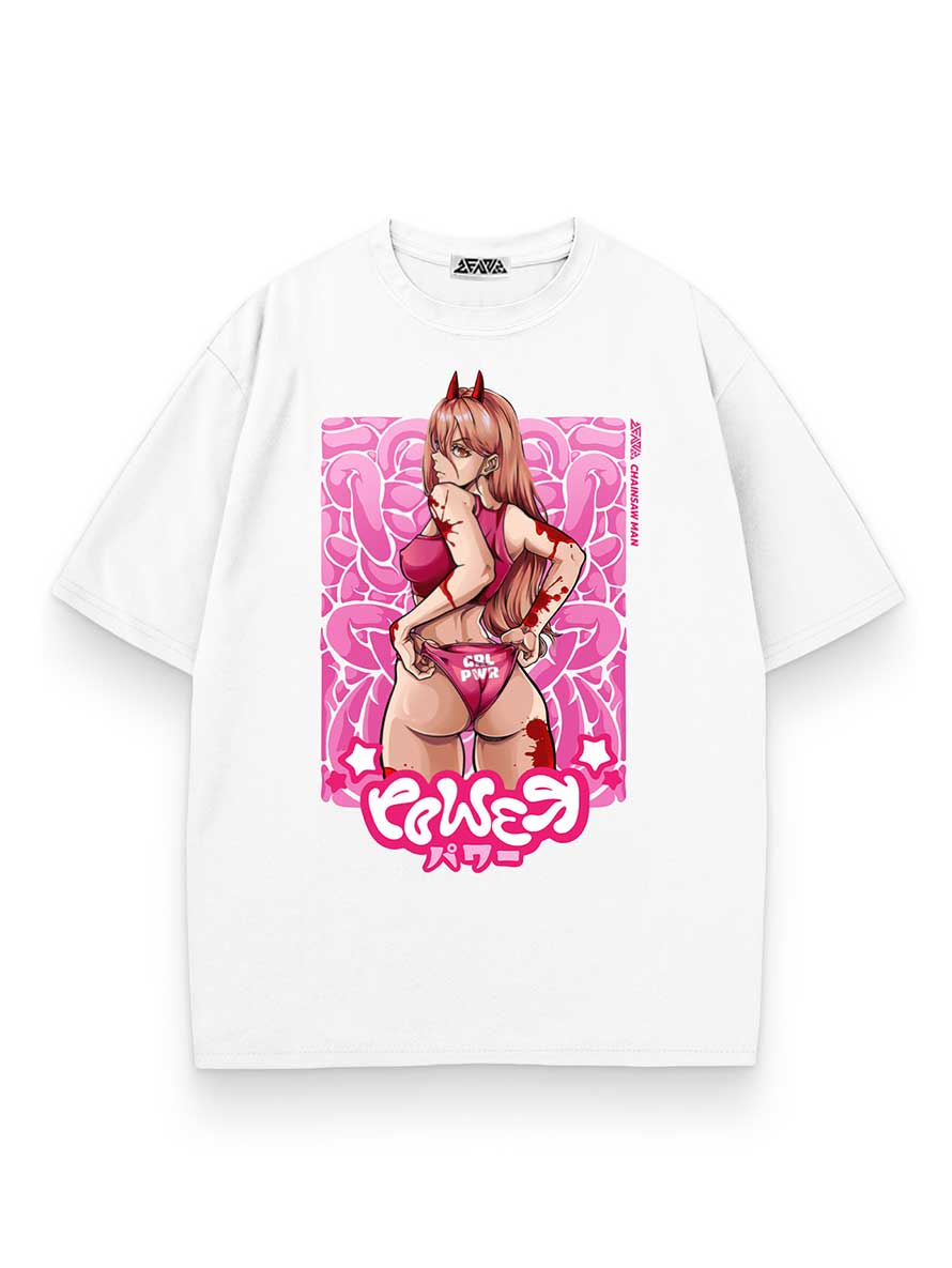 A t-shirt with anime-inspired design, blending manga shonen style with modern streetwear aesthetic.