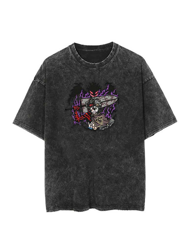 A t-shirt with anime-inspired design, blending manga shonen style with modern streetwear aesthetic.