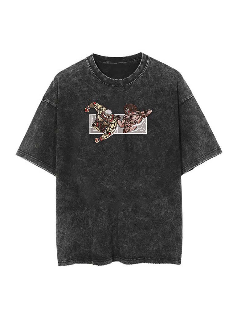 Titan Strike Embroidery Tee - Attack on Titan-inspired design by Torazen