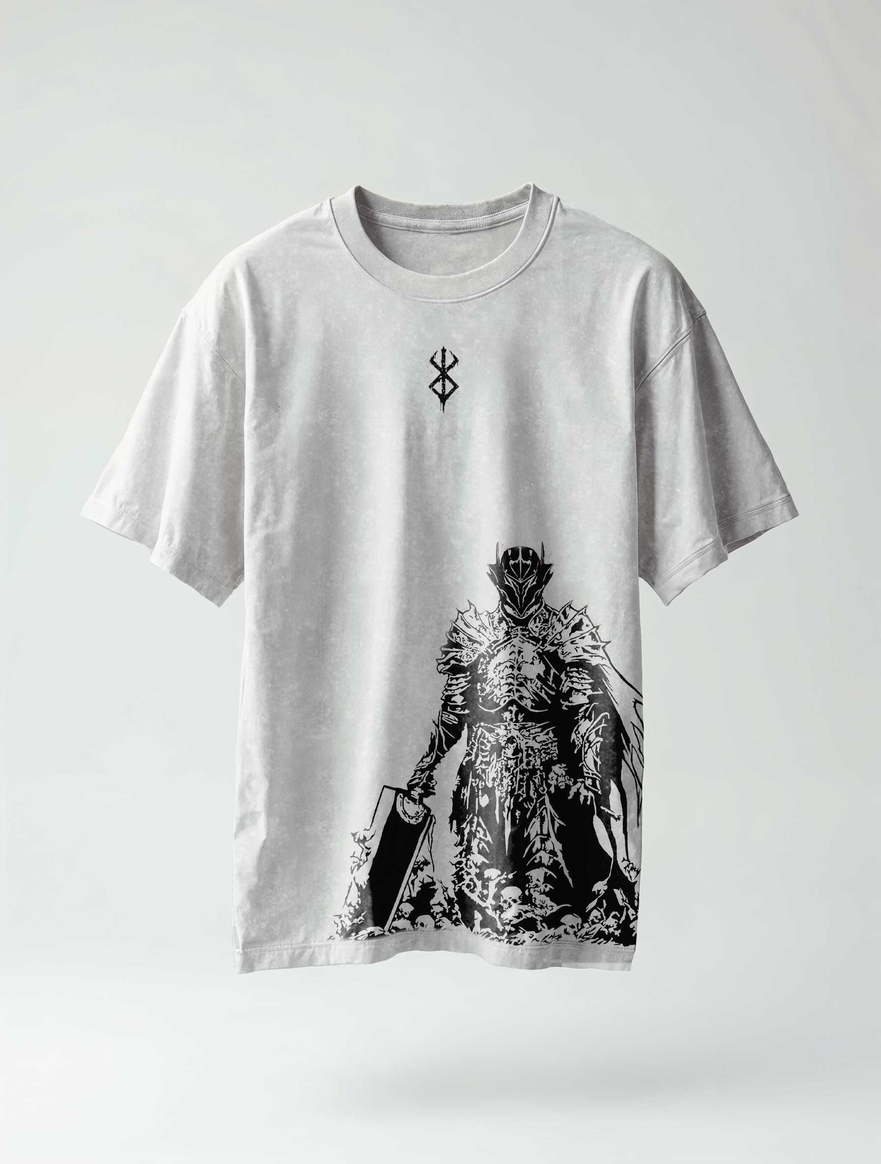 A t-shirt with anime-inspired design, blending manga shonen style with modern streetwear aesthetic.