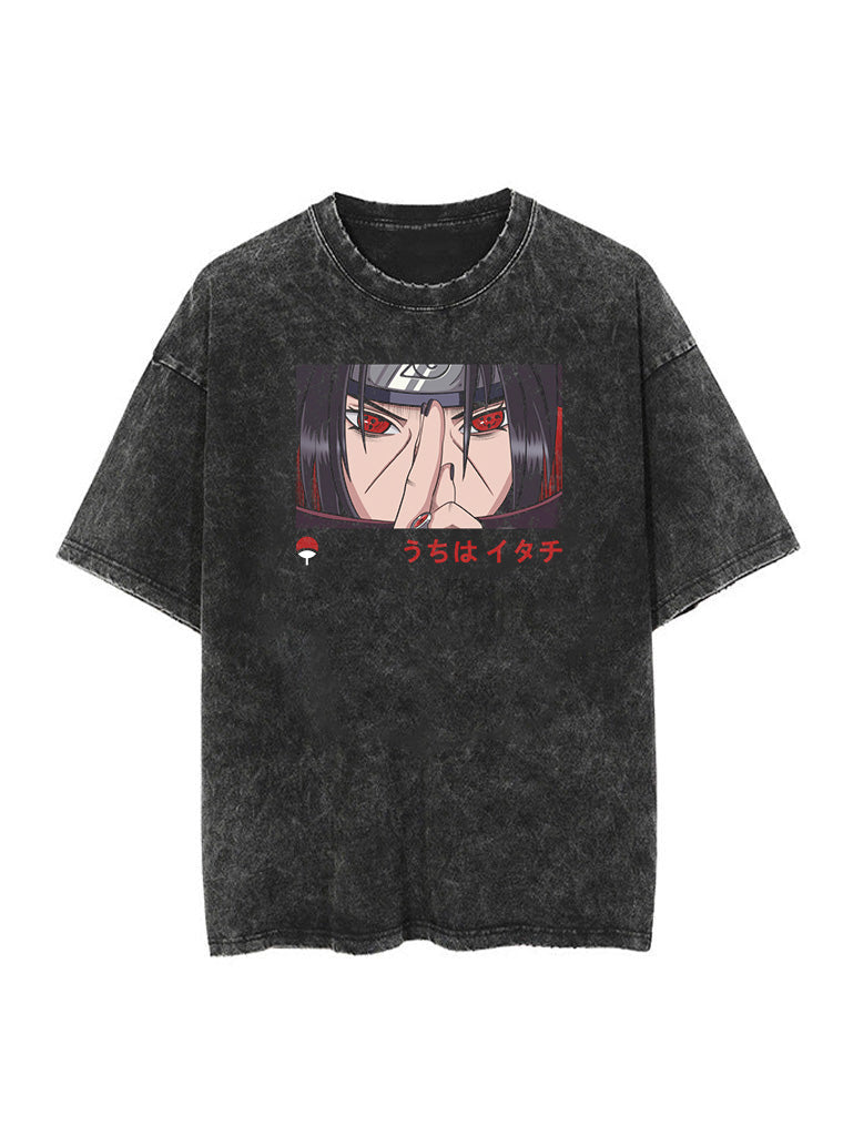A t-shirt with anime-inspired design, blending manga shonen style with modern streetwear aesthetic.