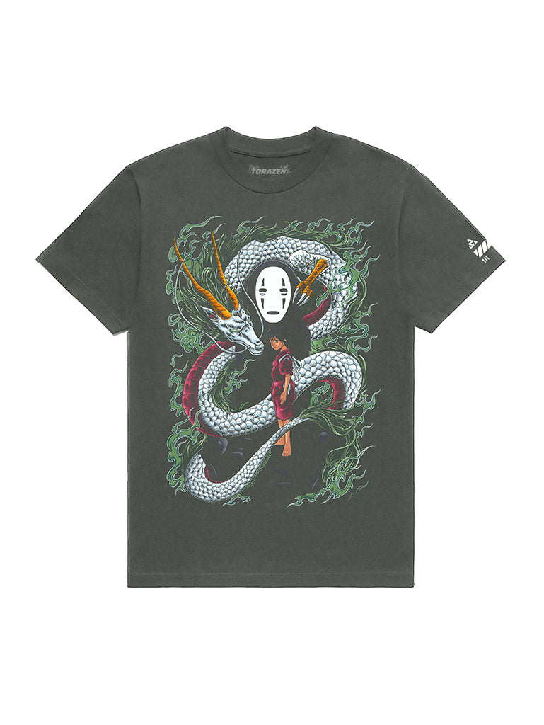 A t-shirt with anime-inspired design, blending manga shonen style with modern streetwear aesthetic.