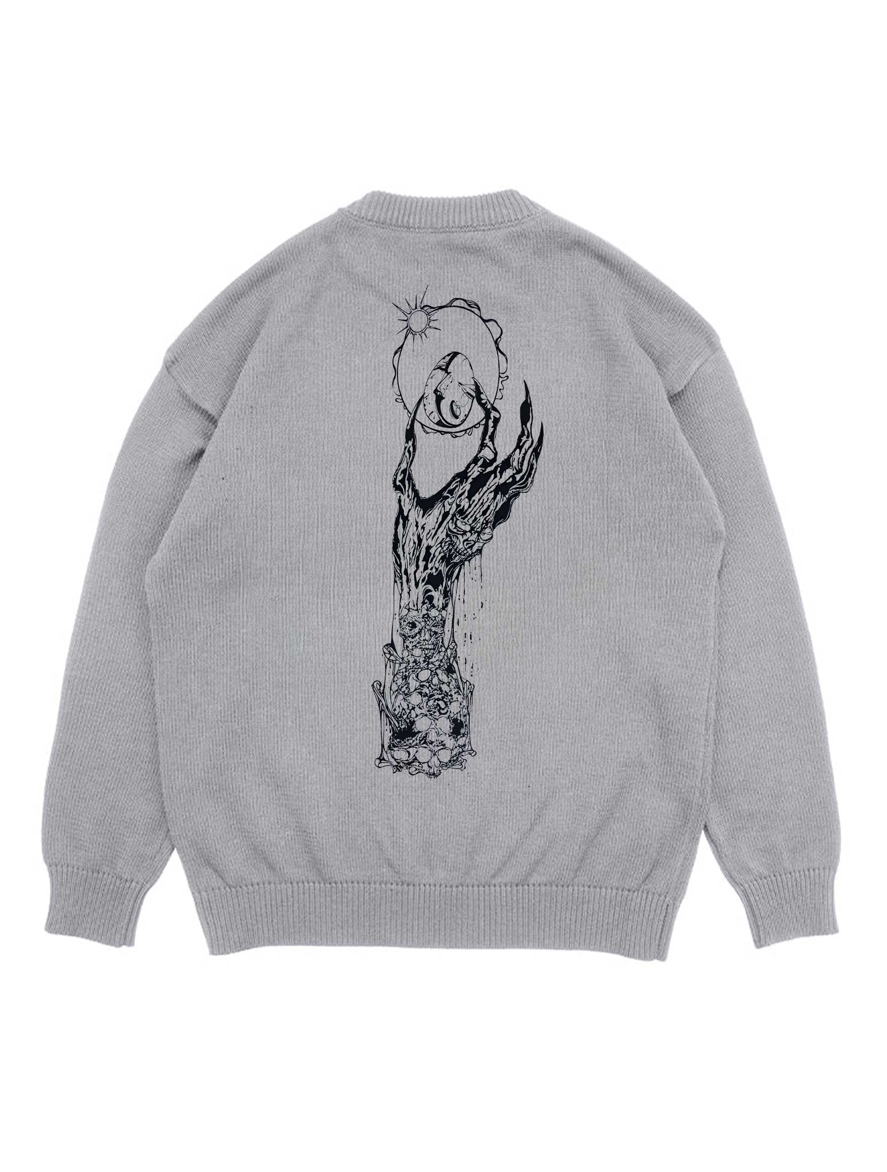 A sweater with anime-inspired design, blending manga shonen style with modern streetwear aesthetic.