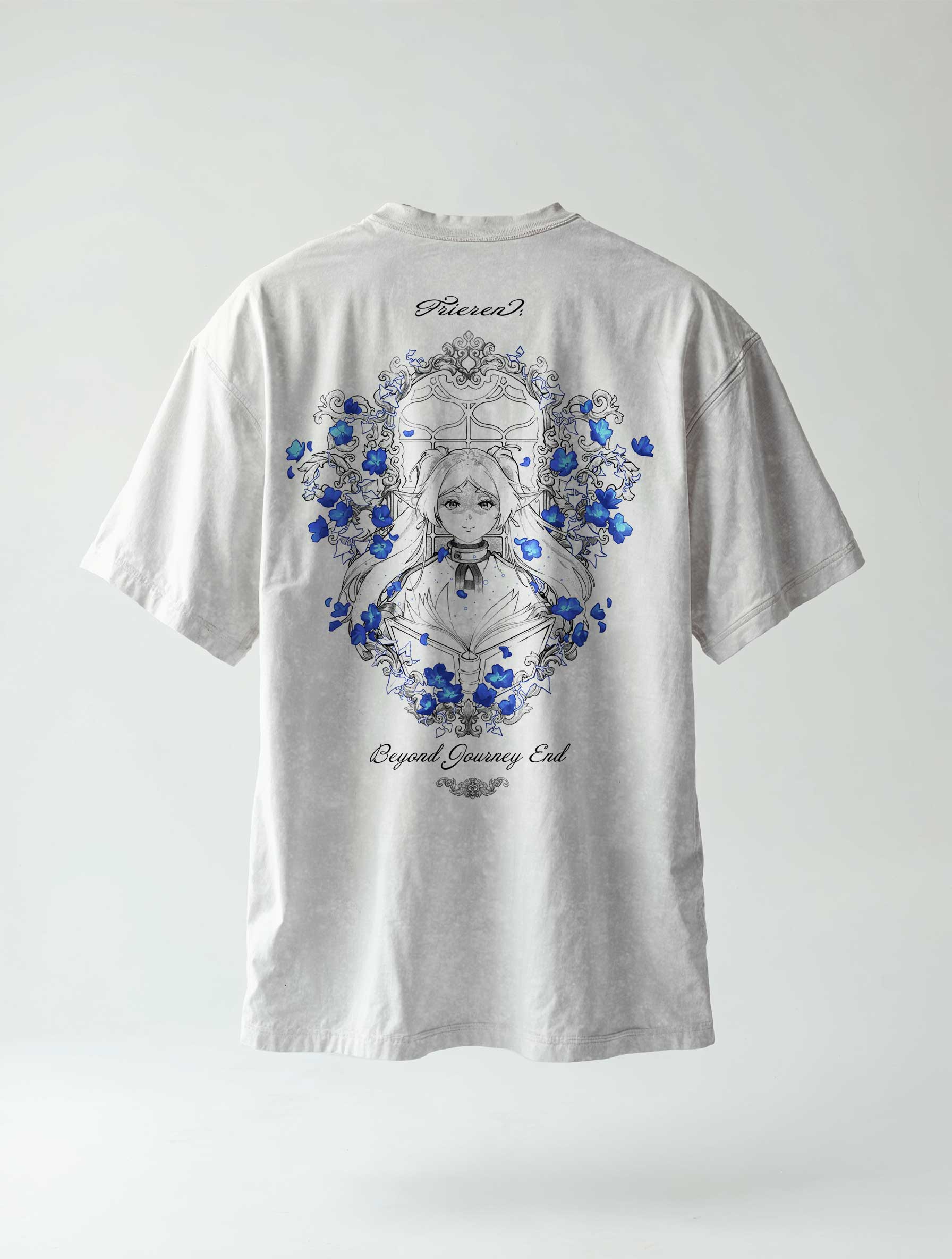 A t-shirt with anime-inspired design, blending manga shonen style with modern streetwear aesthetic.